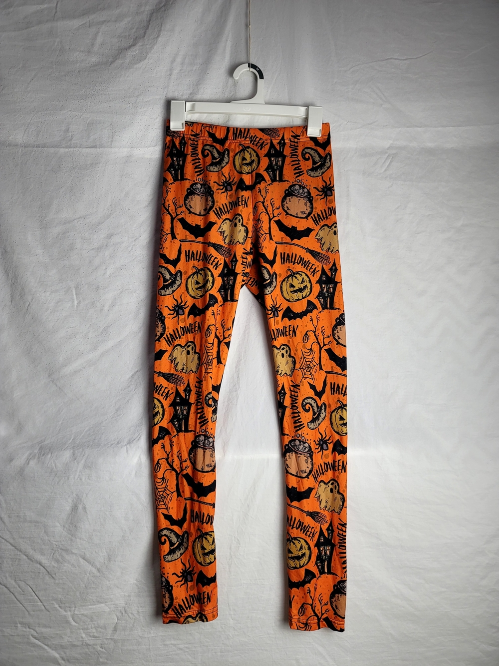 Halloween Print Leggings - Orange - Picture 5 of 6
